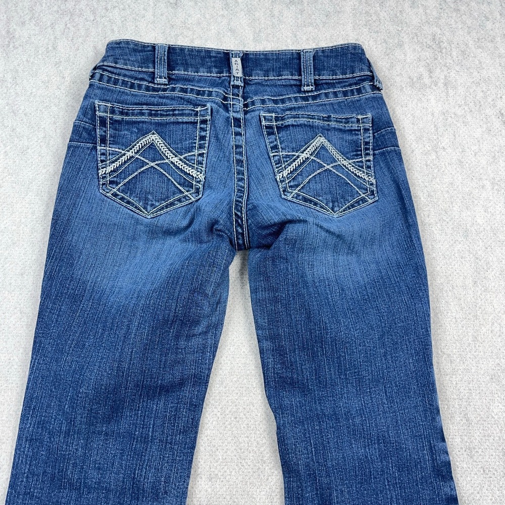 Ariat Jeans Women 28 Low Rise Straight Leg Mid Rise Blue Denim Western - Picture 12 of 13